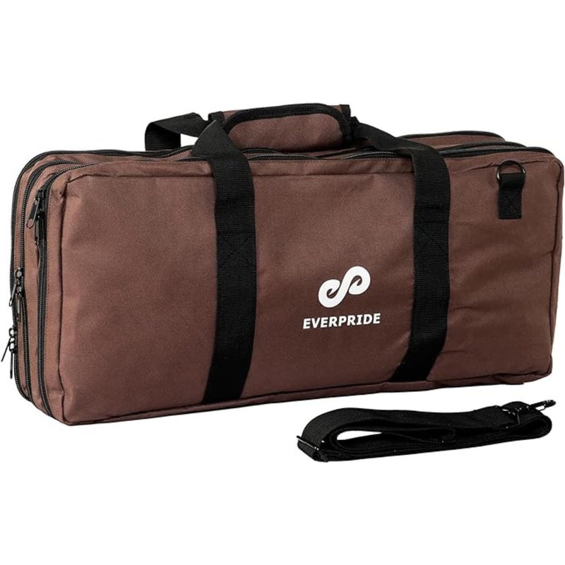 EVERPRIDE Chef Knife Bag Holds 20 Knives PLUS Large Zippered Compartment for Kitchen Tools â€“ Durable, Large Knife Bag for Chefs â€“ Professional Grade and makes a great gift! - Image 1